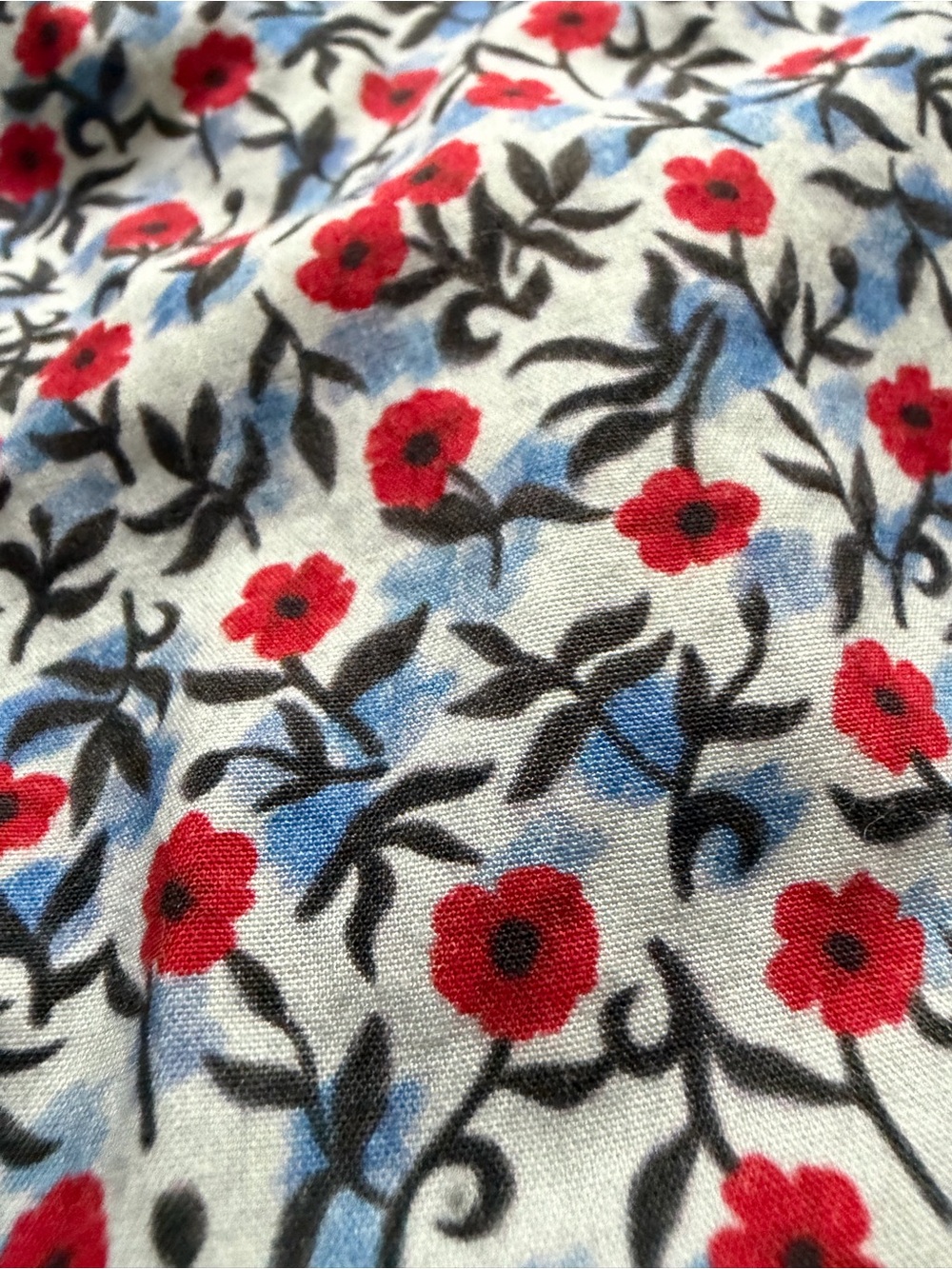 J. Crew Meadow Poppy Flower Cotton Poplin  Puff Sleeve Midi Dress - Picture 3 of 16